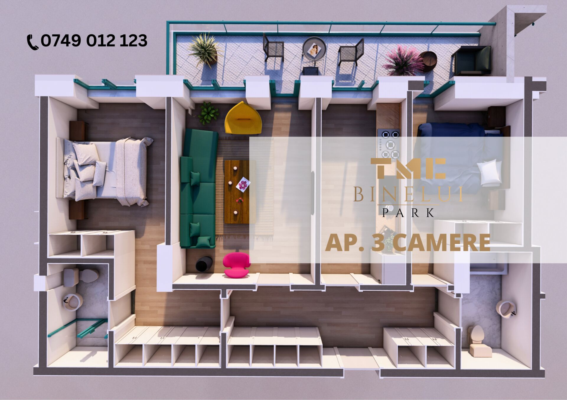 Apartament 3 camere, in apropiere de Parcul Arghezi, sector 4